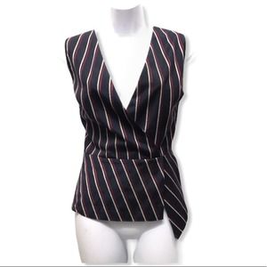 Strut & Bolt | Asymmetrical Low Cut Striped Blouse